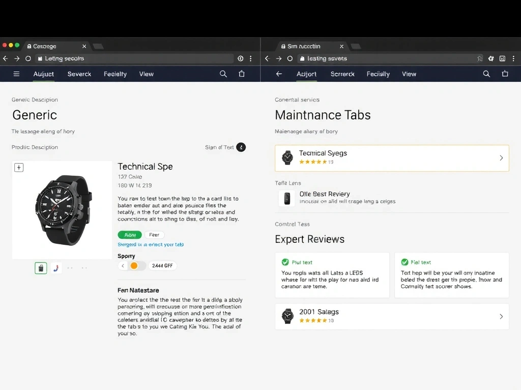 Fiche produit avant/après